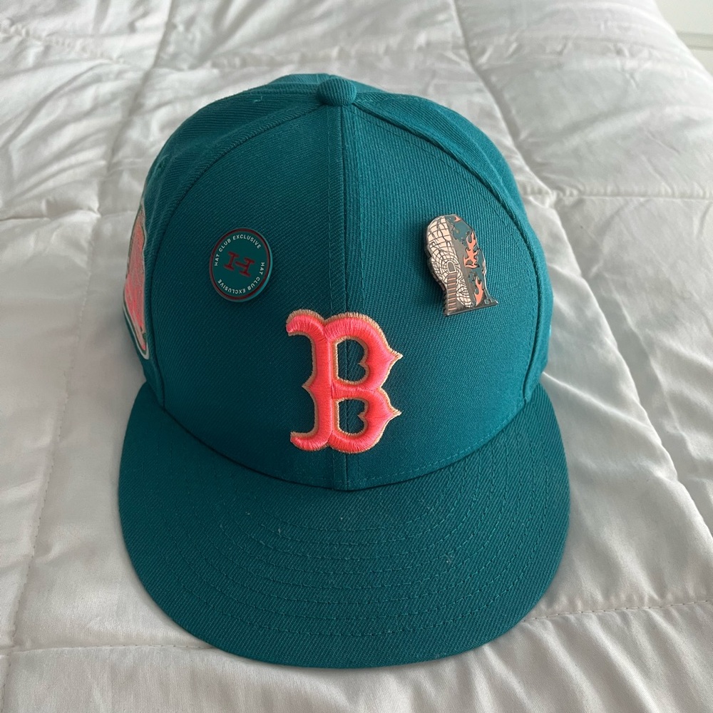 Hat Club Exclusive New Era Teal Red Sox Fitted (7 1/4) Hat